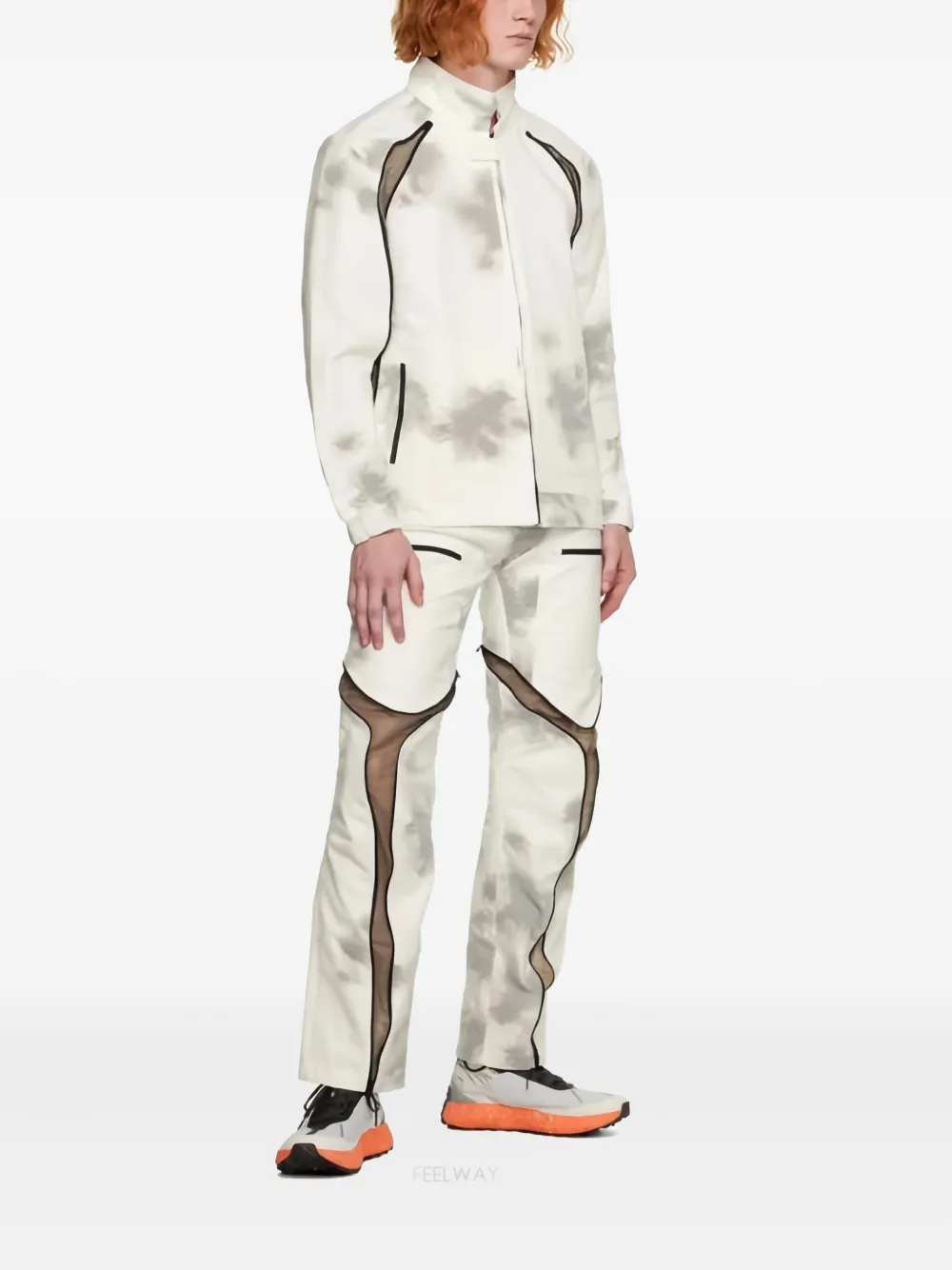 Olly Shinder zip-detail trousers - Wit