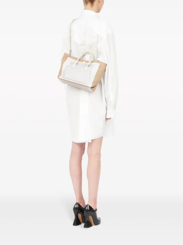 大人気【Maison Margiela】 マイクロ Trompe L'oeil 5AC バッグ Maison Margiela Micro 5ac trompe loeil tote bag