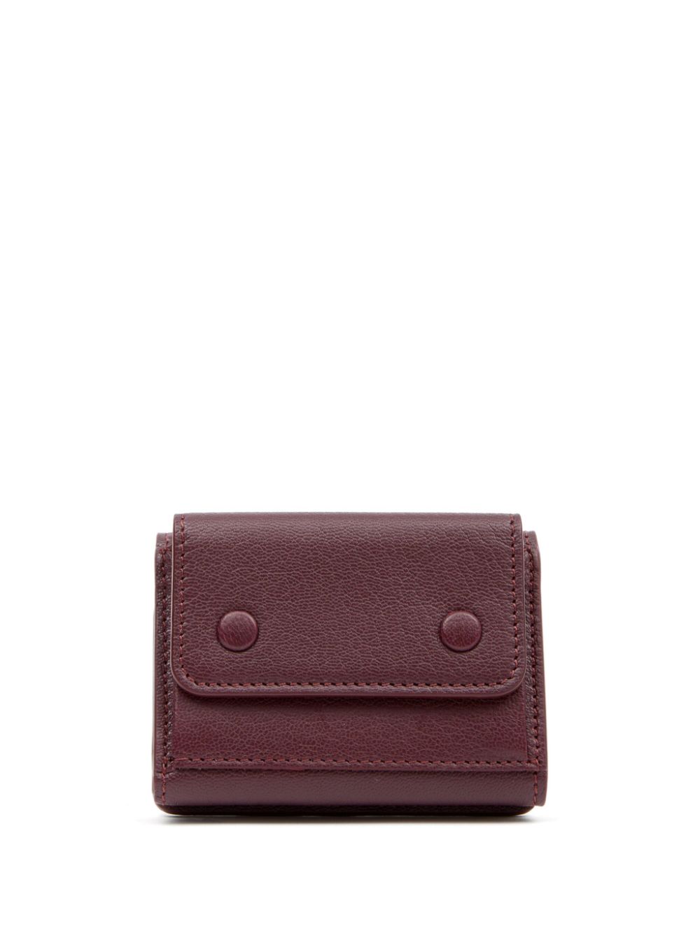 Maison Margiela Four-stitch Leather Wallet In Red