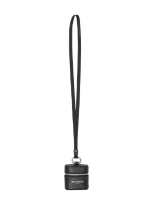 Prada triangle-logo Leather Phone Strap | Black | FARFETCH RO