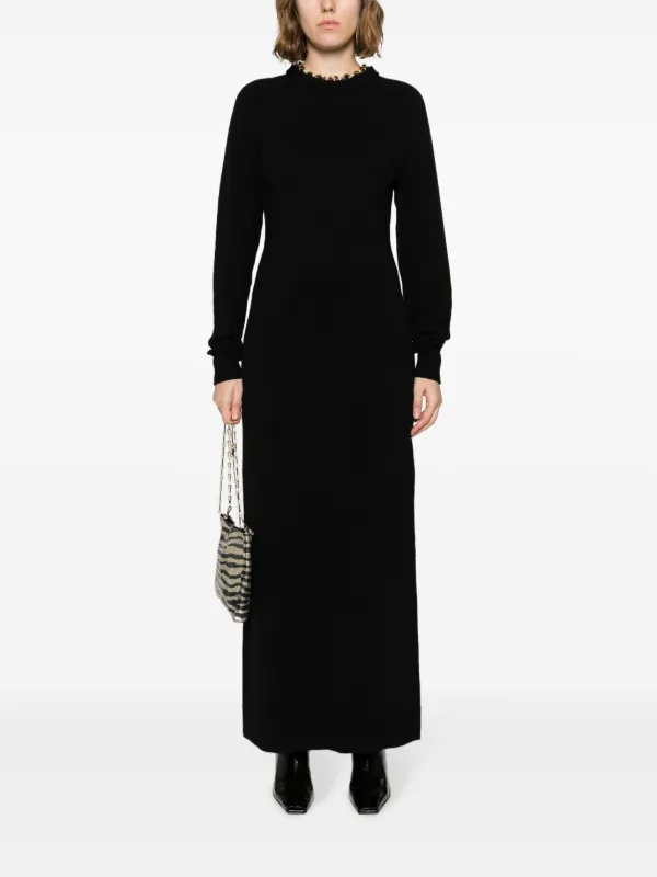 Rabanne Knitted long-sleeve Long Dress Black FARFETCH PH