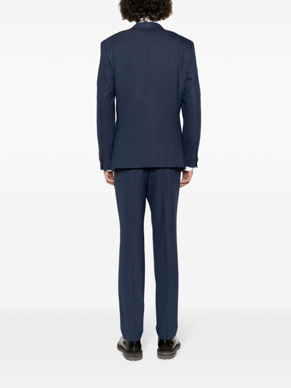 Shop Hugo Single-breasted Twill Suit In Blau