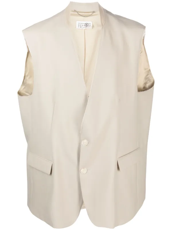 【関税＆送料込み】Mm6 Maison Margiela Vest Clothing Mm6 Maison Margiela Outlet: men's vest - Kaki | Mm6 Maison