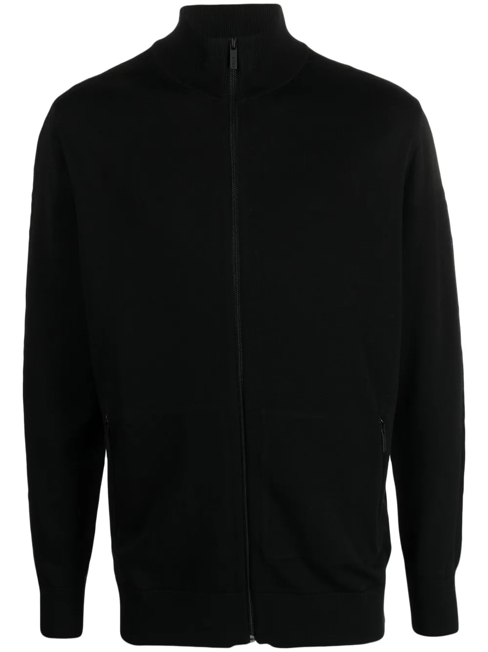 Karl Lagerfeld fine-knit bomber jacket – Black