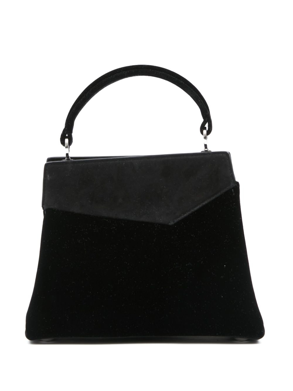 Shop Maison Margiela Small Snatched Suede Tote Bag In Black