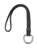 Maison Margiela leather tag-embellished keyring - White