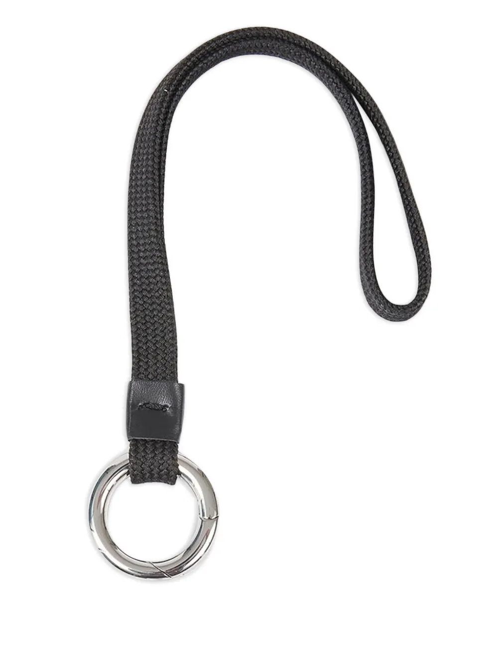 Maison Margiela Leren sleutelhanger verfraaid met label Wit