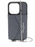 Maison Margiela logo-print iPhone 14 Pro case - Blue
