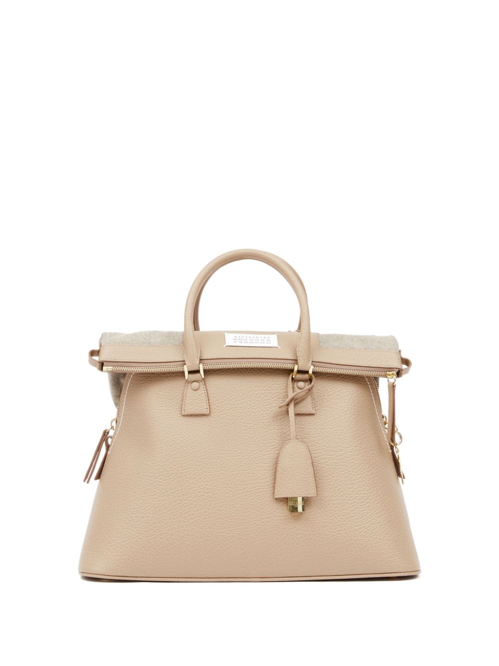 Maison Margiela Mini 5ac Classique Leather Tote Bag In Nude