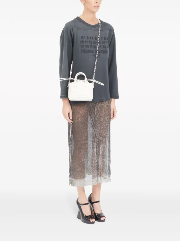 Maison Margiela 5AC Horizontal レザーハンドバッグ Maison Margiela 5AC Horizontal レザーハンドバッグ | ホワイト