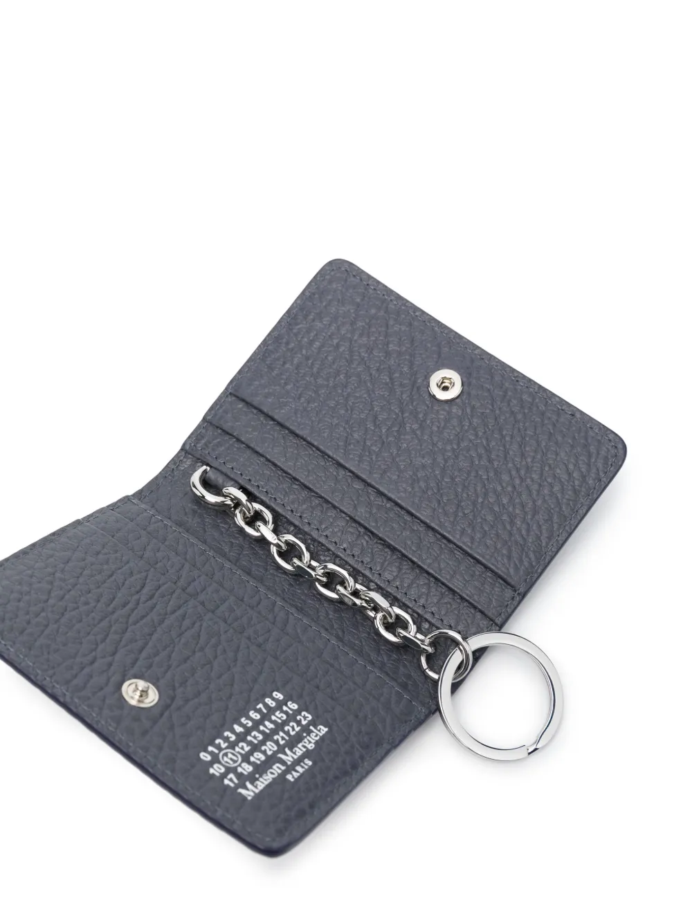 Maison Margiela Pasjeshouder met sleutelring en stiksels Blauw
