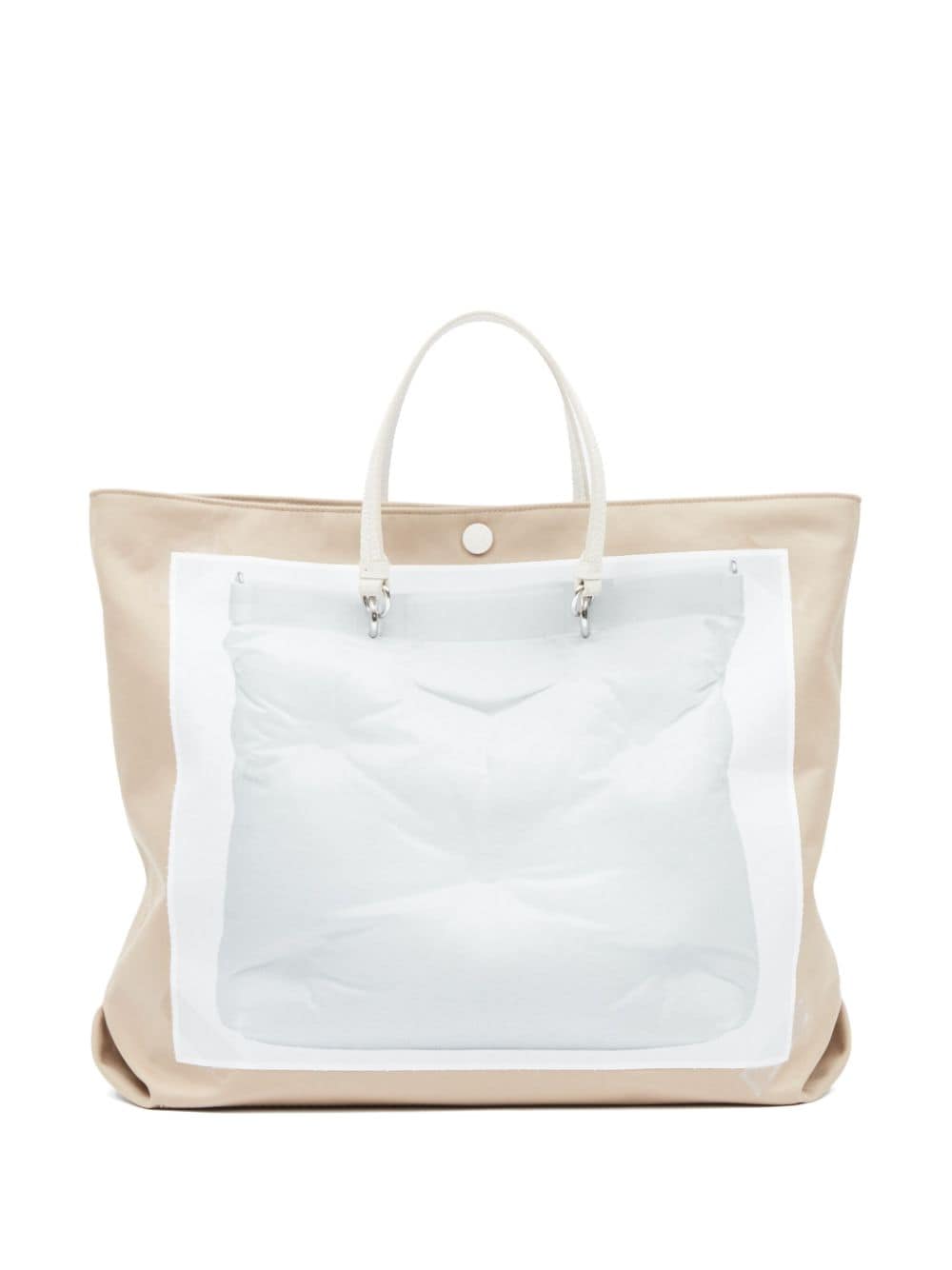 Shop Maison Margiela Glam Slam Trompe L'oeil-print Tote Bag In White