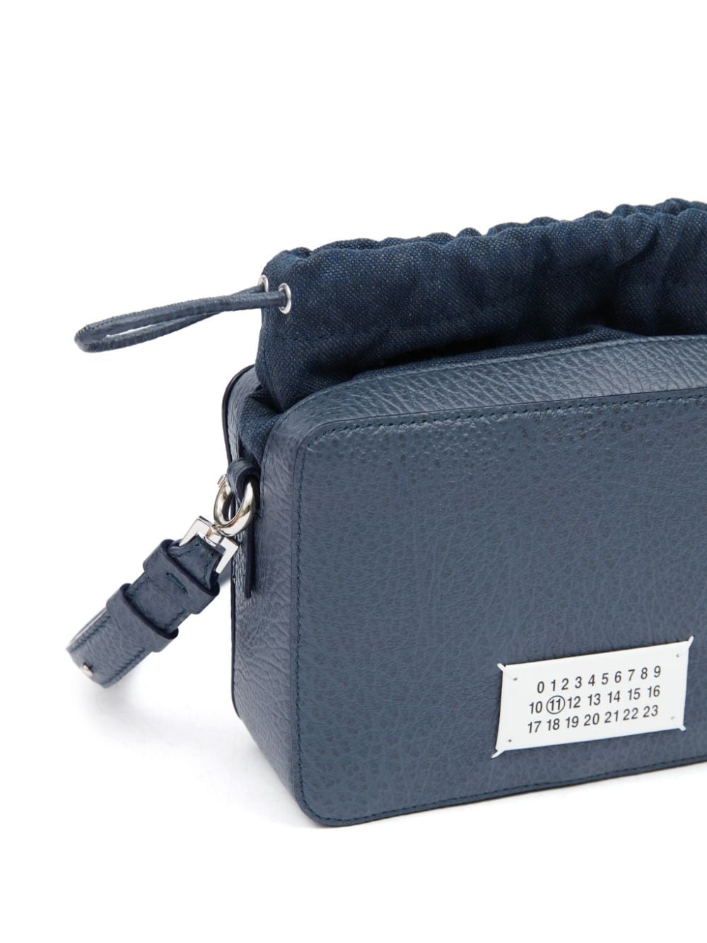 Shop Maison Margiela 5ac Leather Camera Bag In Blue
