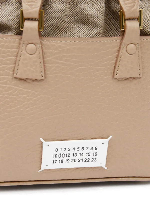 トートバッグ Maison Margiela '5AC tote horizontal' handbag Maison Margiela 5AC Horizontal Leather Tote Bag | Neutrals