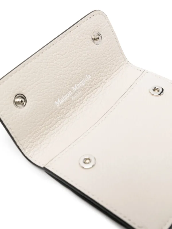 ★Maison Margiela★ 4 Stitch 2 Fold Card Holder llic Gre Maison Margiela four-stitch Leather Card Holder | Black