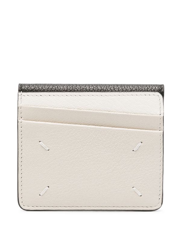 Maison Margiela four-stitch Leather Card Holder | Black | FARFETCH AO