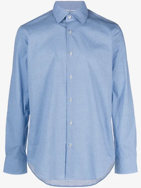 BOSS graphic-print long-sleeve shirt