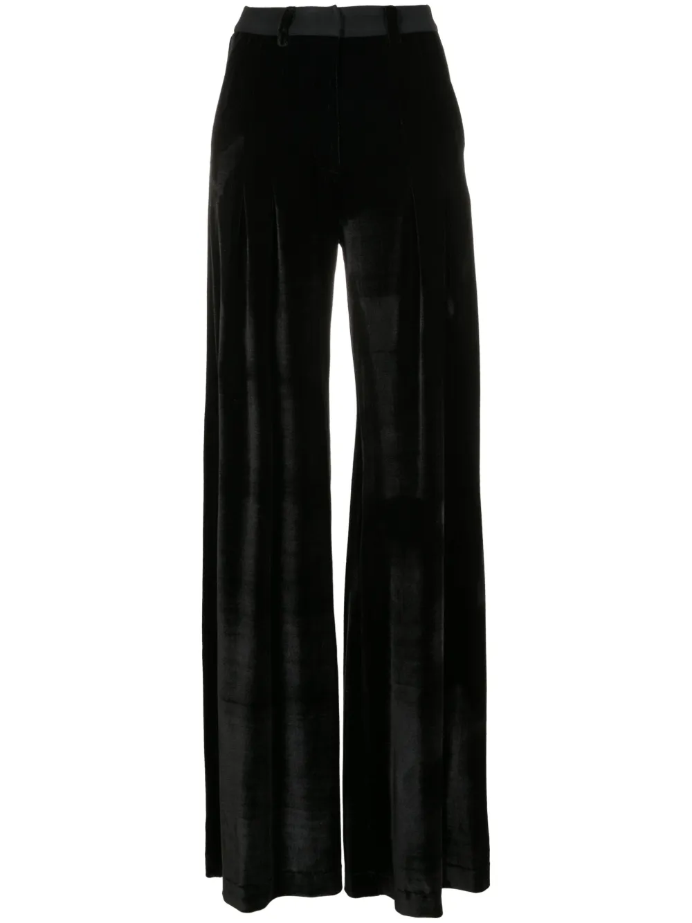 Lethicia Bronstein Alda wide-leg velvet trousers | Black | Image 1