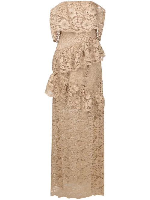 Robe en dentelle fleurie Adalet à coupe longue - Lethicia Bronstein - Modalova