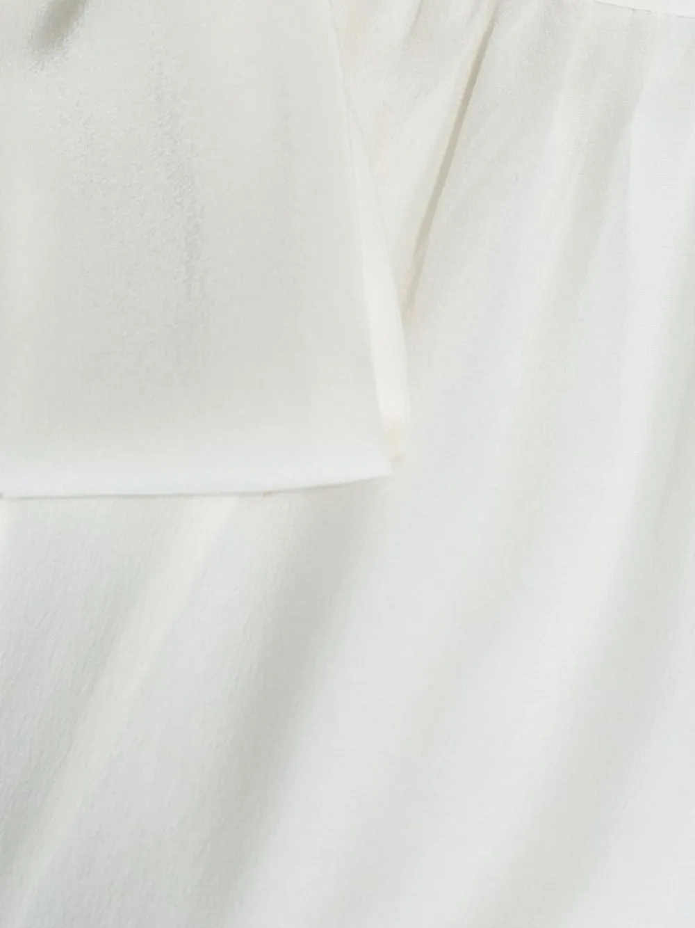 Lethicia Bronstein Bow-neck Crepe Blouse In White