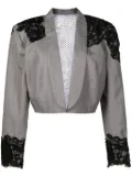 Lethicia Bronstein Hepburn lace-detail linen blazer - Grey