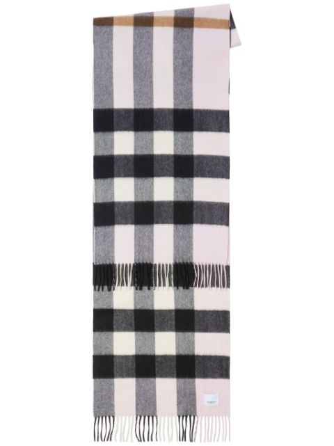 Burberry checked cashmere scarf Women