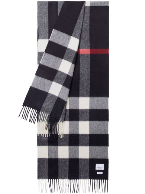 Burberry checked cashmere scarf Men