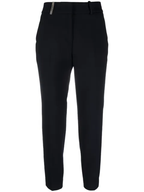 Peserico pantalones de vestir tapered con cierre oculto 
