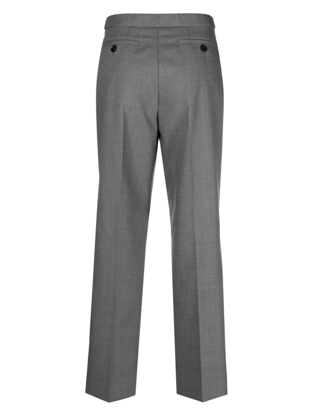 Shop Aspesi Mid-rise Straight-leg Trousers In Grey