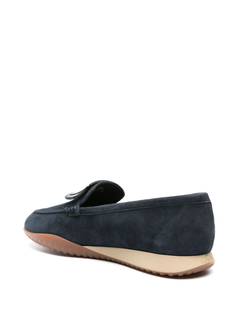 Shop Hogan Olympia Leather Loafers In Blue