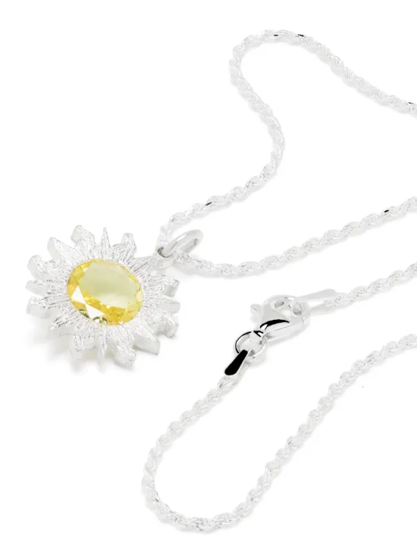 Bleue Burnham Sun statement-pendant Necklace | Zilver | FARFETCH NL