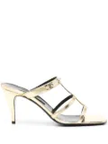 Gucci 75mm horsebit-detail leather sandals - Gold