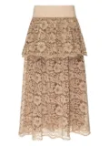 Lethicia Bronstein Analu layered lace skirt - Neutrals