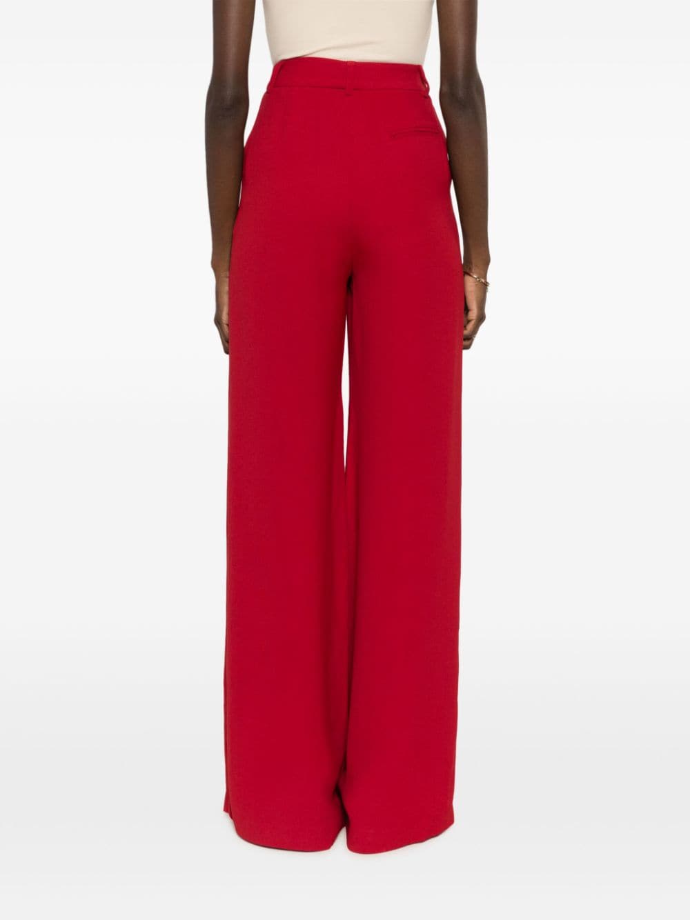 Shop Lethicia Bronstein Alda Wide-leg Trousers In Red