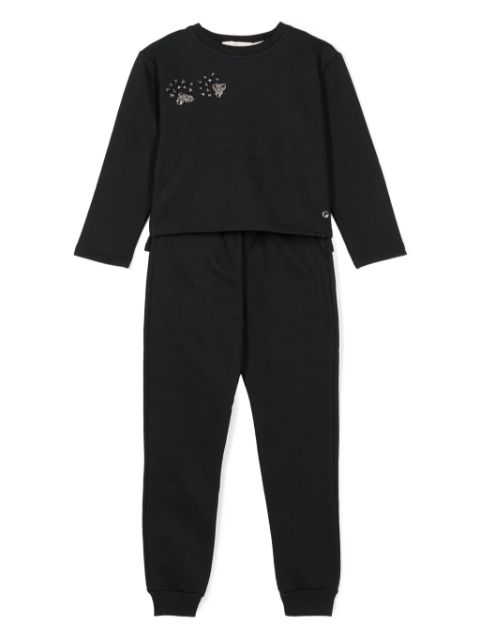 Lethicia Bronstein tiger bead-embellished jersey tracksuit