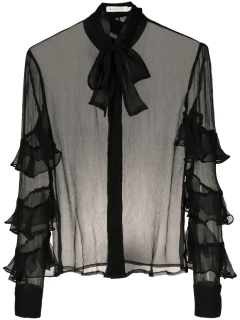 Lethicia Bronstein camisa Adrian con detalle de volantes