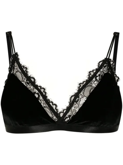Lethicia Bronstein Andrea triangle-cup velvet top 