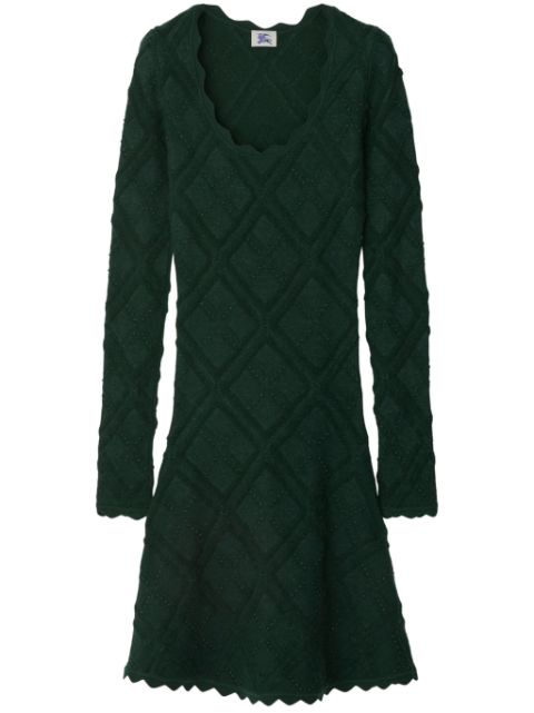 Burberry Aran long-sleeve knitted dress Women