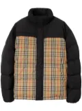 Burberry Vintage check-pattern reversible padded jacket - Black