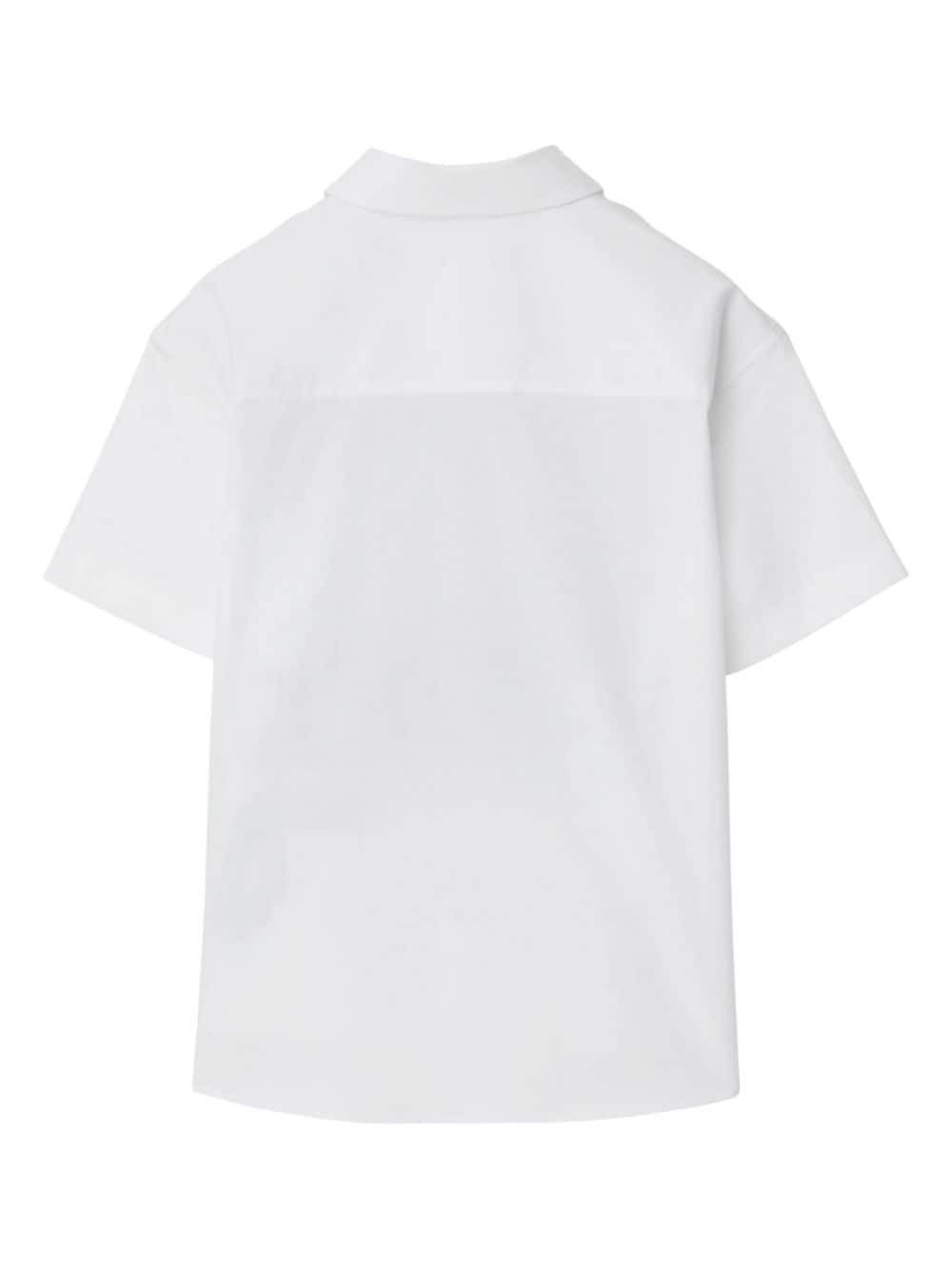 Shop Burberry Ekd-print Cotton Shirt In Weiss