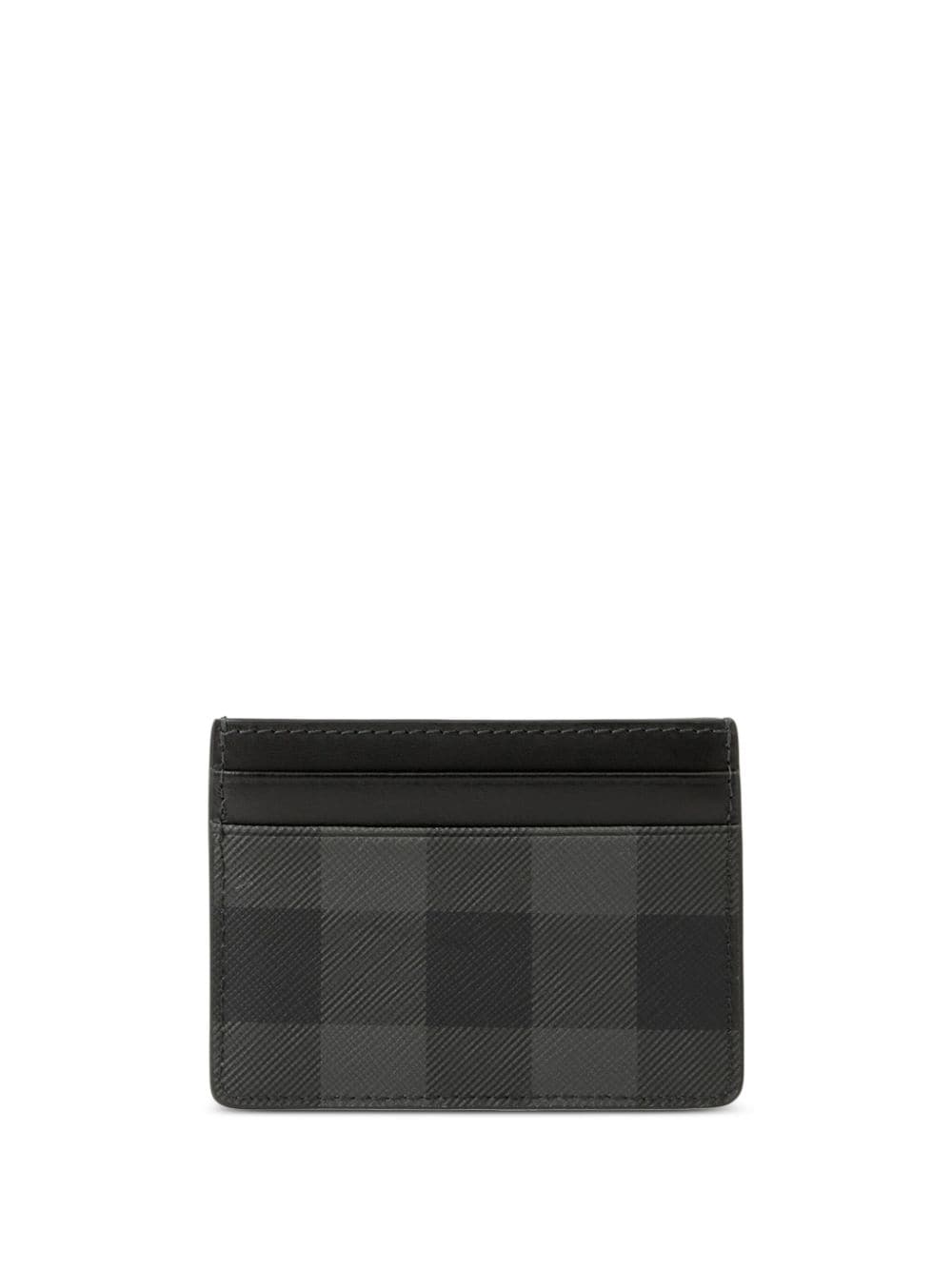 Burberry check-pattern leather cardholder - Grijs