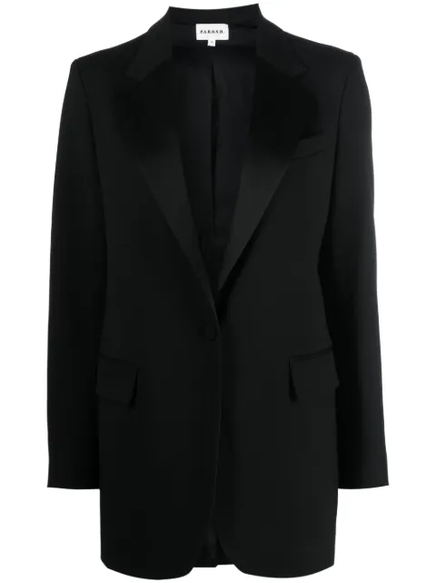 P.A.R.O.S.H. single-breasted satin-lapels blazer