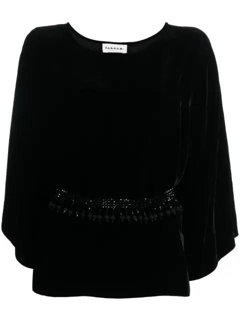 P.A.R.O.S.H. belted round-neck blouse