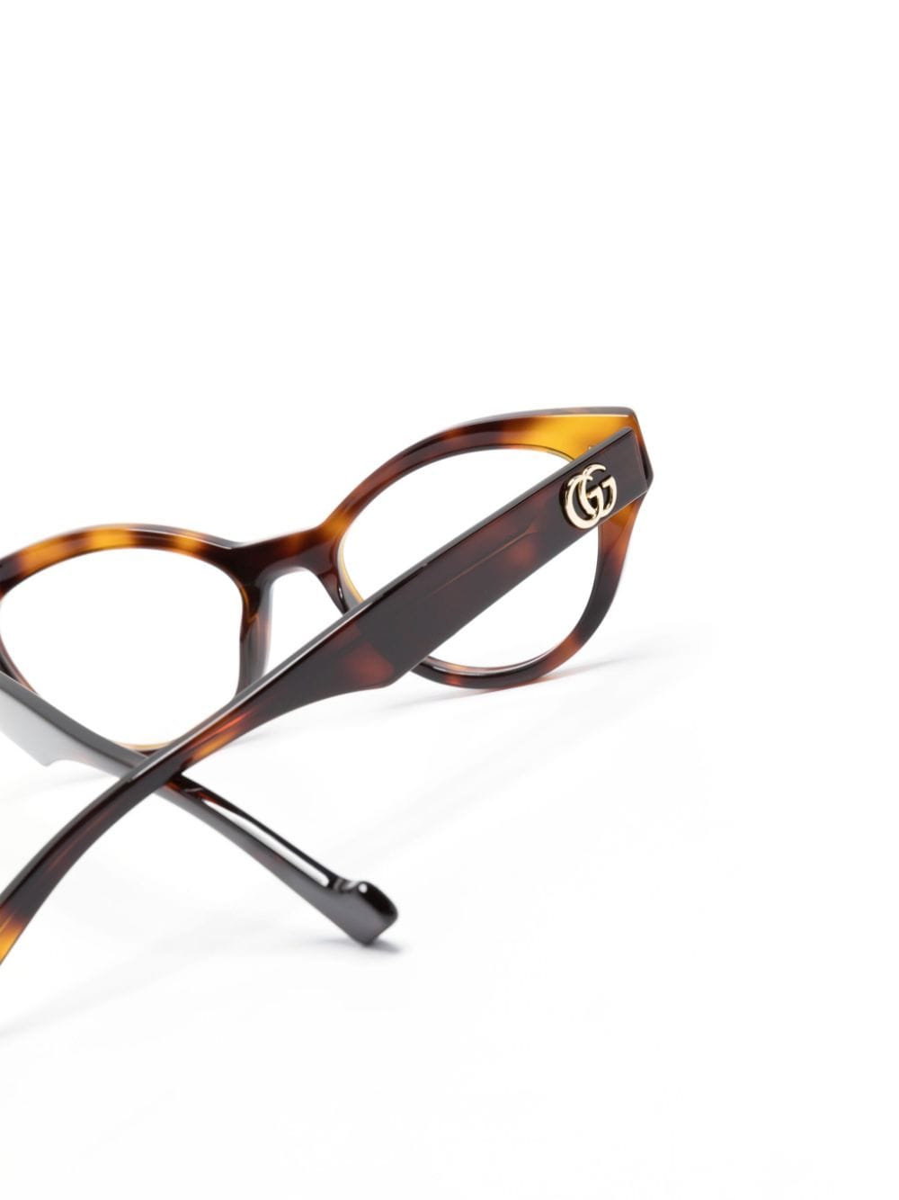 GUCCI TORTOISESHELL CAT EYE-FRAME GLASSES 