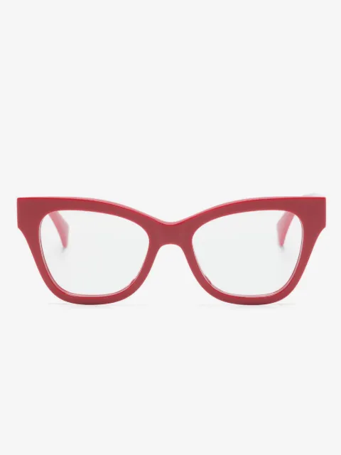 Gucci Eyewear 레터링 로고 캣아이 안경