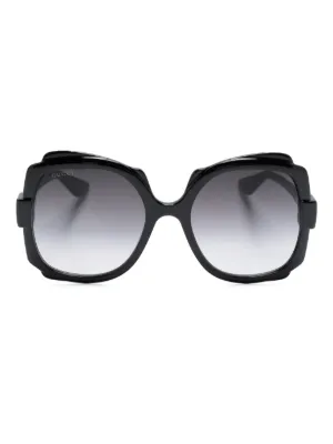 GUCCI オーバーサイズサングラス ブラック Gucci Eyewear オーバーサイズ サングラス | ブラック | FARFETCH JP