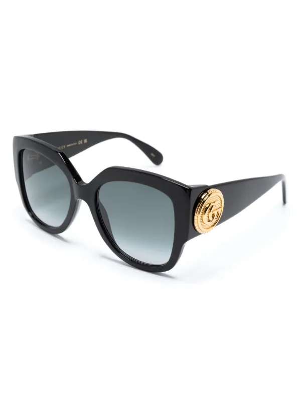 GUCCI サングラス ラウンド型 黒 Gucci Eyewear ラウンドフレーム サングラス | ブラック