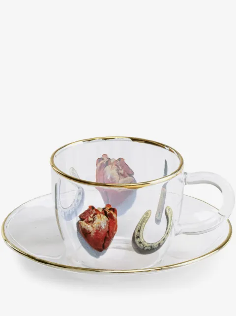 Seletti Set aus zwei I Love You Kaffeetassen