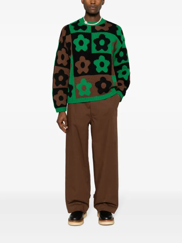 Kenzo Pantaloni Dritti Con 3 Tasche Marrone FARFETCH IT