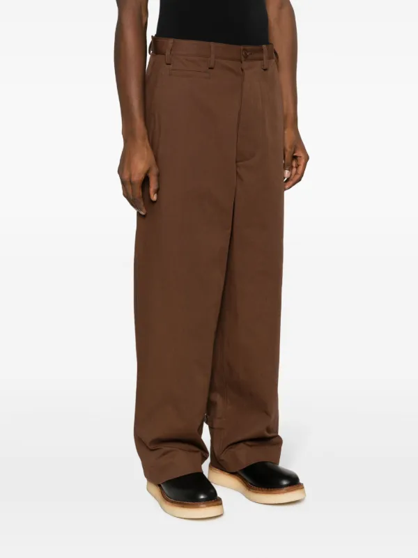 Kenzo Pantaloni Dritti Con 3 Tasche Marrone FARFETCH IT